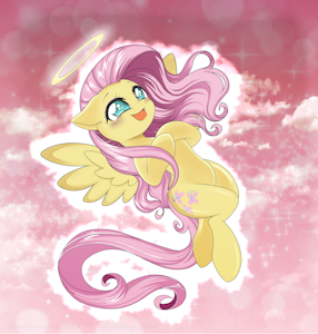 3821214_WishingStarPone_fluttershy_the_angel_-_added_lighting_color_and_background.png