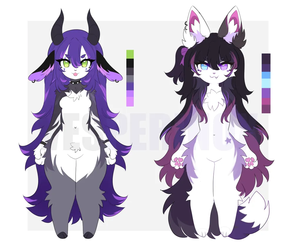 Chibi ADOPTS - Rock sisters!⭐️ 1- goat 2- Fox 50$ Each, DM to claim your chee...