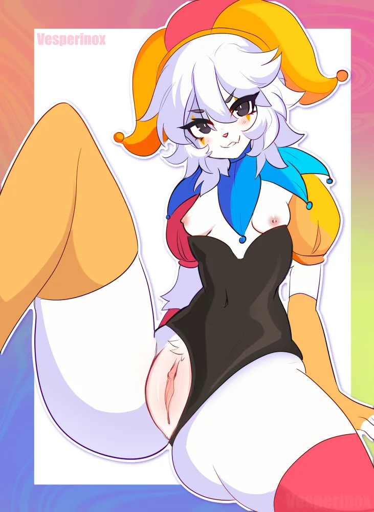 My Balatro-inspired OC again! ❤️ (She still needs a name) 🥺 #balatro #nsfw