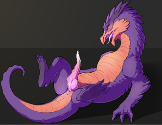 3_toes animal_genitalia anus blush butt claws erection feet feral genital_sli...