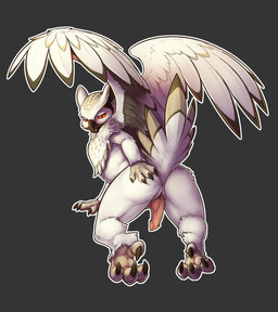 4_toes all_fours animal_genitalia anisodactyl anthro anus avian_feet beak but...