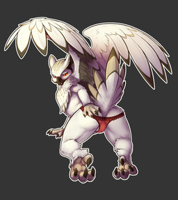 4_toes anisodactyl anthro avian_feet backsack balls beak bulge butt clothing ...