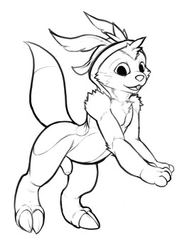 anthro bent_over buckteeth digitigrade flaccid foreskin genitals handpaw huma...