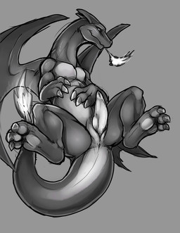 animal_genitalia anus breath_powers elemental_manipulation erection feral fir...