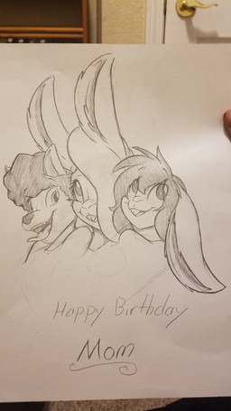 ambiguous_gender anthro group smile denzeltip canid canine lagomorph leporid ...