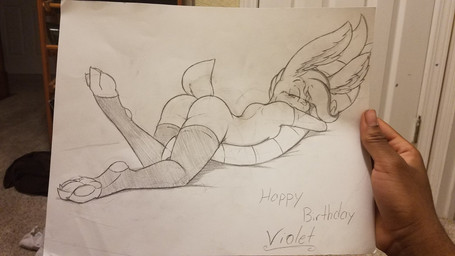 anthro anus breasts butt clothing female fur legwear looking_at_viewer lying ...