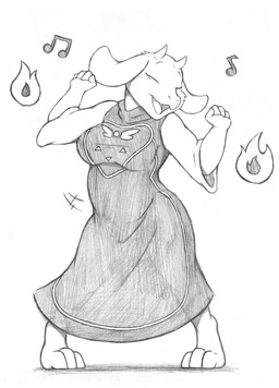 anthro barefoot biped clothed clothing dancing feet female fire mature_anthro...