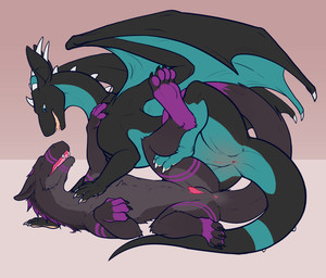 ambiguous_gender animal_genitalia anus duo feral feral_on_feral fur genital_s...