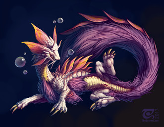 ambiguous_gender ambiguous_slit animal_genitalia blush bubble feral fin fur g...