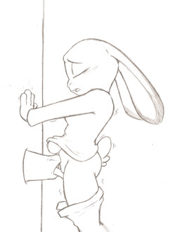 anthro bottomwear bottomwear_down butt clothed clothing cunnilingus dipstick_...