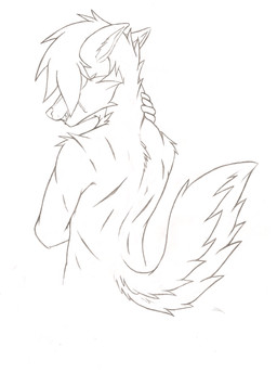 anthro bodily_fluids fur hair male nude simple_background solo tears teeth de...