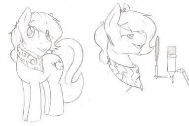 ambiguous_gender clothing cutie_mark electronics feral kerchief microphone sm...