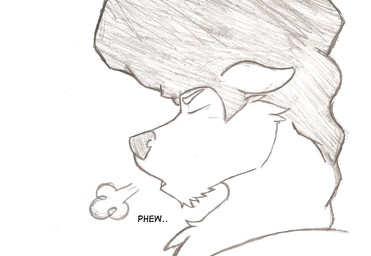 ambiguous_gender anthro blush breath fur hair solo text denzeltip canid canin...