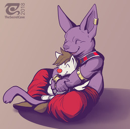 ambiguous_gender anthro big_ears clothed clothing duo ear_piercing eyes_close...