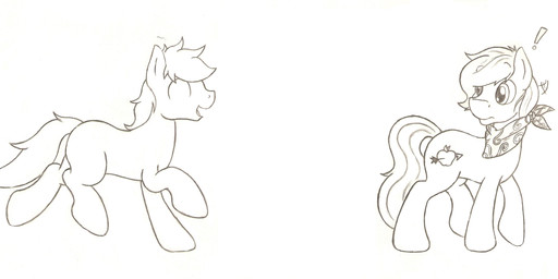 ambiguous_gender cutie_mark duo exclamation_point feral male open_mouth simpl...