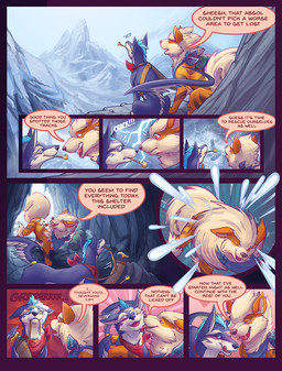 blush cave detailed_background dialogue duo eyes_closed feral licking licking...