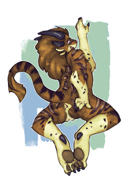 anthro anus butt female fur genitals nude presenting presenting_anus presenti...
