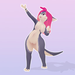 anthro breasts female front_view genitals hair inner_ear_fluff nipples non-ma...