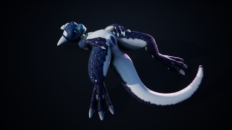3_toes 4_fingers anthro anus black_background feet female fingers genitals ho...