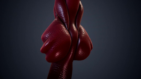 anthro disembodied_penis dry_orgasm front_view genitals knot male orgasm peni...