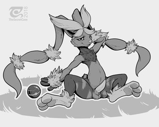 animal_genitalia ankle_fluff ankle_tuft anthro anthrofied arched_back arm_sup...