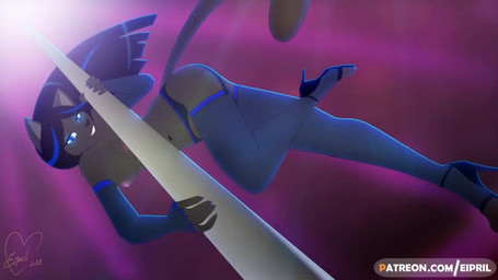 anthro breasts dancing female genitals looking_at_viewer medium_breasts nippl...