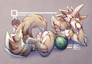 4_toes backsack balls butt claws countershading feet food fruit genitals male...