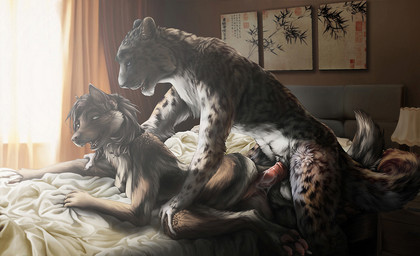 5_fingers anal anal_penetration animal_genitalia anthro anthro_on_anthro anth...