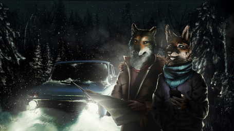5_fingers ambiguous_gender anthro biped black_nose blue_eyes blue_scarf breat...