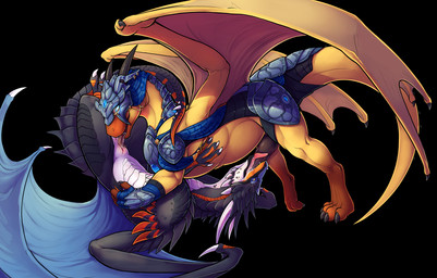 69_position animal_genitalia animal_penis anus armor black_background black_b...