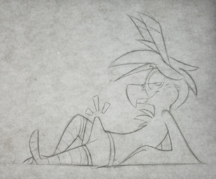 anthro beak bedroom_eyes bulge clothed clothing detailed_bulge erection erect...
