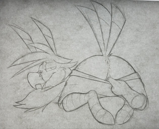 ambiguous_gender anthro anus ass_up beak bedroom_eyes butt butt_fluff clothed...