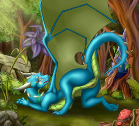 ambiguous_gender ambiguous_slit anus blue_body claws detailed_background fera...