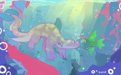 ambiguous_gender anthro blue_fin blue_gills boop bubble duo fin gills green_b...