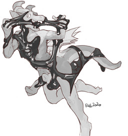 animal_genitalia animal_penis anthro balls black_goo butt_wings claws curved_...
