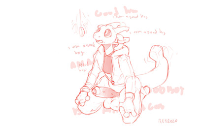 anthro balls bottomless clothed clothing dialogue erection foreskin genitals ...