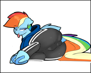 anus anus_outline blush butt clothed clothed_feral clothing dock_(anatomy) eq...