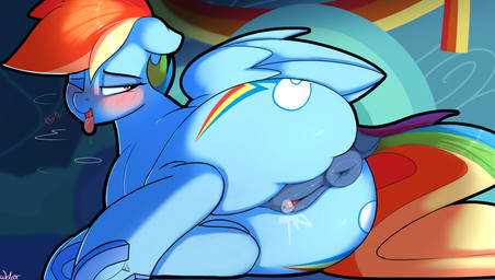 animal_genitalia animal_vulva anus blush bodily_fluids butt clitoral_winking ...