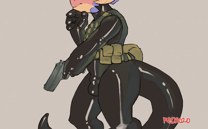 anthro armor belt belt_pouch body_armor bulge bulletproof_vest clothing curve...
