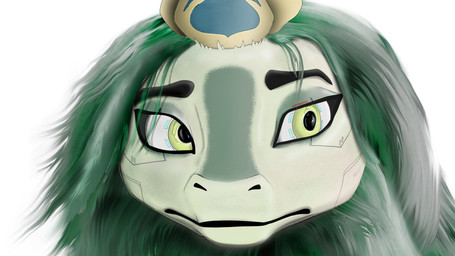 anthro black_lips cybernetic_eye cybernetics cyberpunk fur future green_body ...