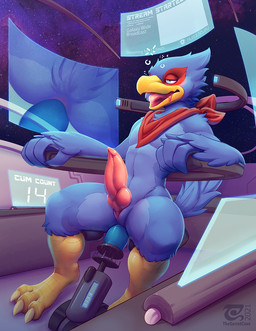 3_toes anal anal_penetration animal_genitalia animal_penis anthro avian_feet ...