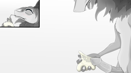 4_fingers after_sex animal_genitalia animal_penis belly bendy_straw black_eye...