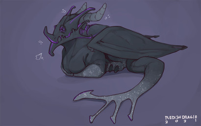 black_body black_claws black_membrane black_scales black_spikes black_wings b...