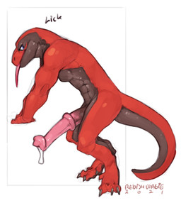 abs animal_genitalia animal_penis anthro big_penis black_body black_scales bl...