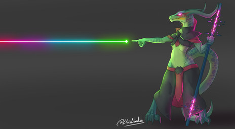 3_toes anthro biped bottomwear claws clothed clothing feet glowing glowing_ey...