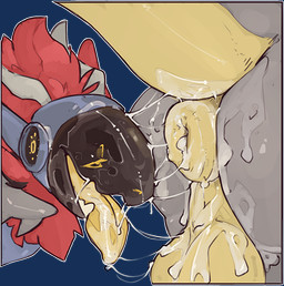 after_anal after_oral after_rimming anal anthro anthro_on_feral anus balls be...