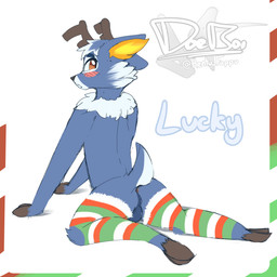 anthro antlers anus backsack balls blush butt clothing fur genitals hooves ho...