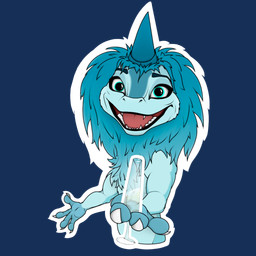 4_fingers belly black_eyebrows blue_body blue_face blue_hair blue_skin claws ...