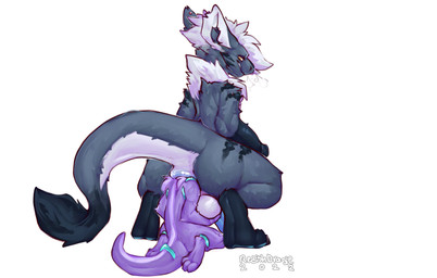 anal anal_penetration anal_tugging anal_vore anthro anus arm_tuft ball_fondli...