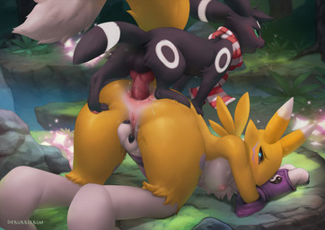 all_fours anal anal_fluids anal_penetration animal_genitalia animal_penis ant...